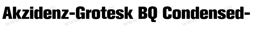 Akzidenz-Grotesk BQ Condensed字体转换